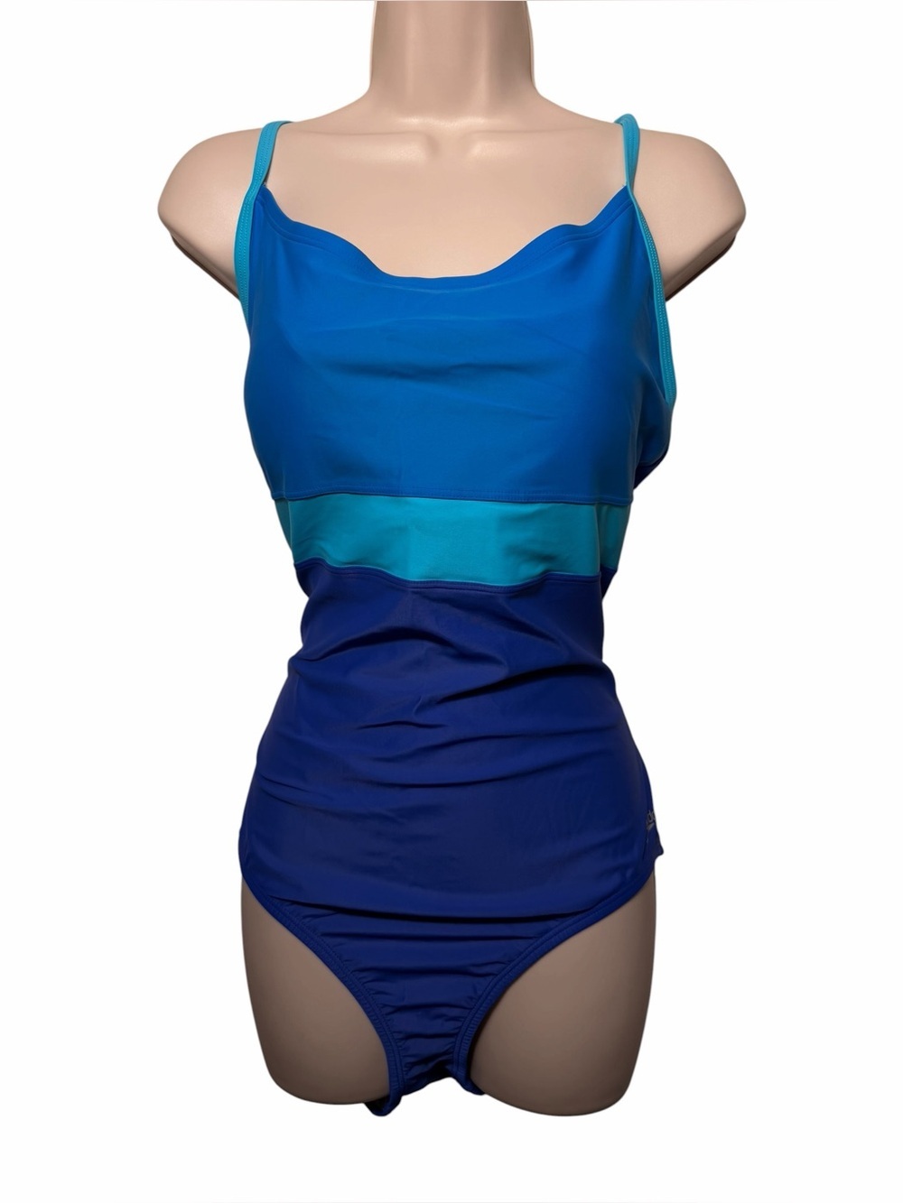 Speedo Blue colorblock One Piece Swimsuit women size 16